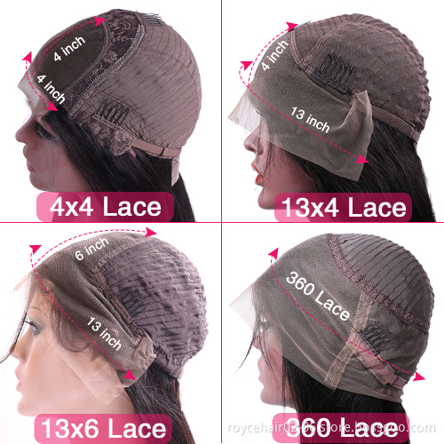 Thick Human Hair Lace Wigs Vendor 100% Indian Virgin Human Hair Glueless Transparent Swiss 360 Lace Wig For Black Women